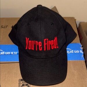 You’re Fired Donald Trump Y2K The Apprentice Black Cap with Red Embroidery